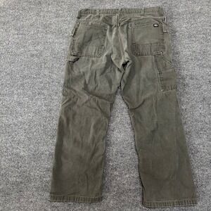 Key Carpenter Pants Mens 38x30 Grey Double Knee Cotton Canvas Utility Workwear